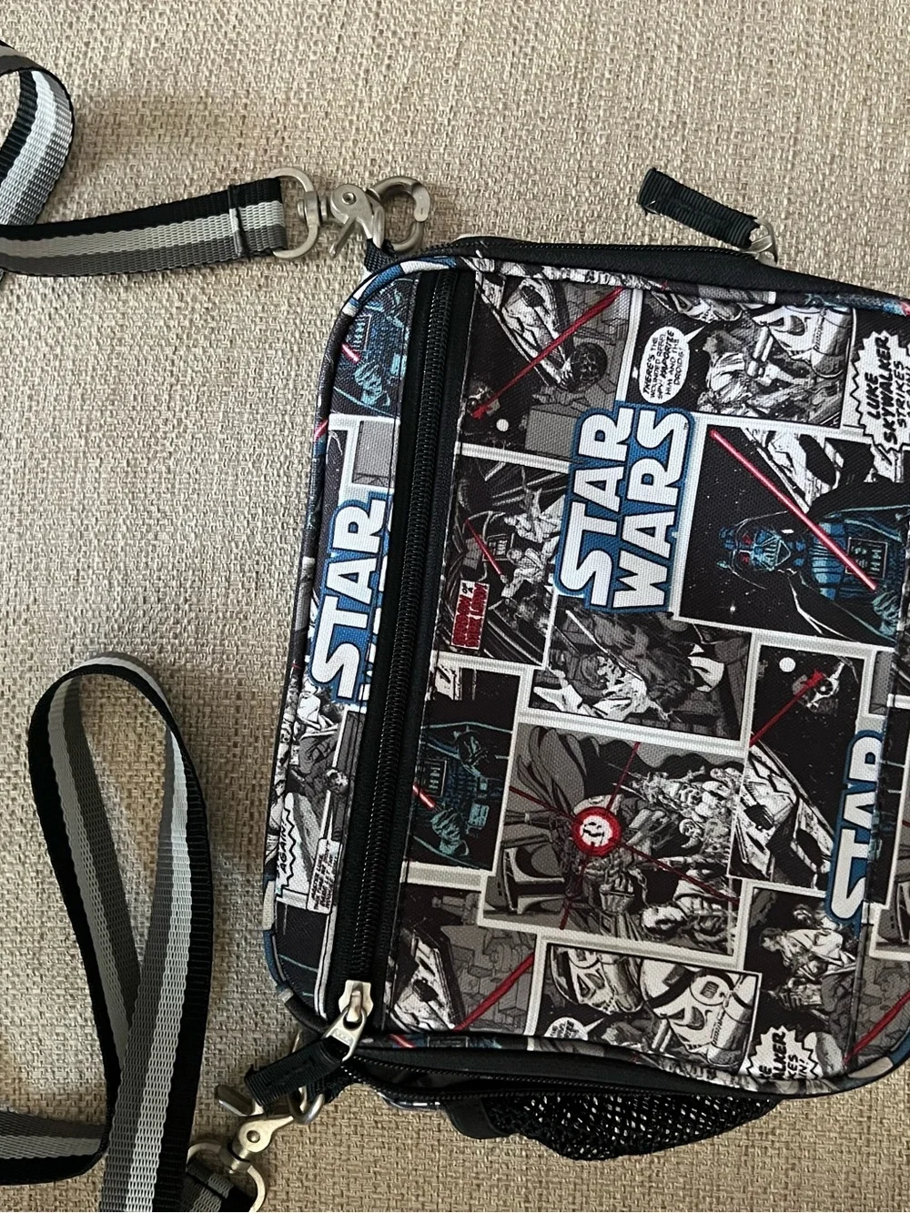 Star Wars Black & Gray Comic Panel Messenger Bag